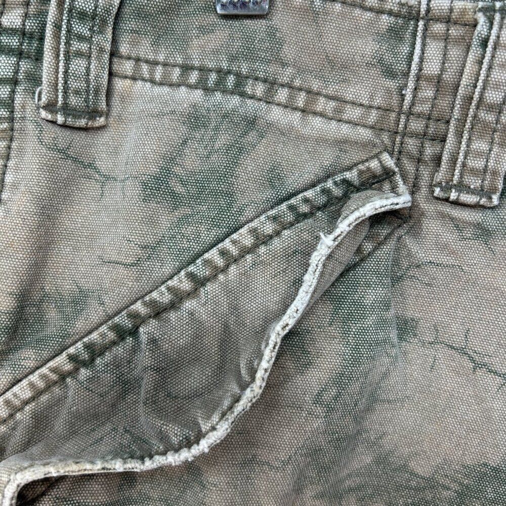 Mossimo Cargo Supply mens shorts 38 brown green camoflauge vtg distressed casual - Picture 6 of 14